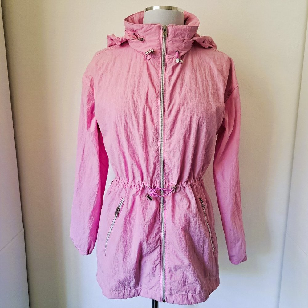 Abercrombie & Fitch Hood jacket Hands Pockets Pink Color Size S - Picture 1 of 9